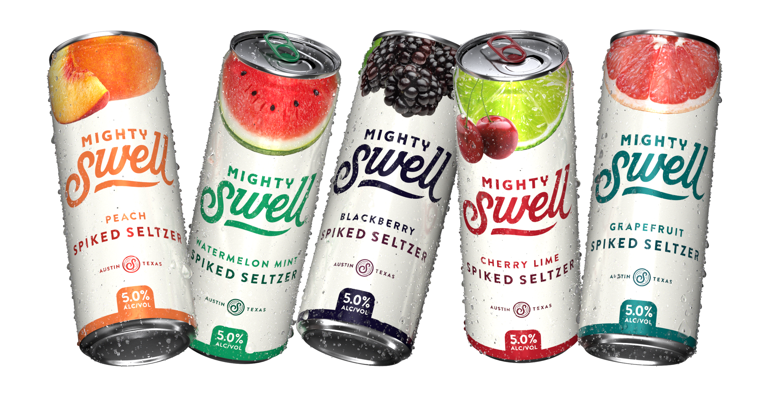 Mighty Swell Spiked Seltzer Rebrand & Can Design — Creature Theory